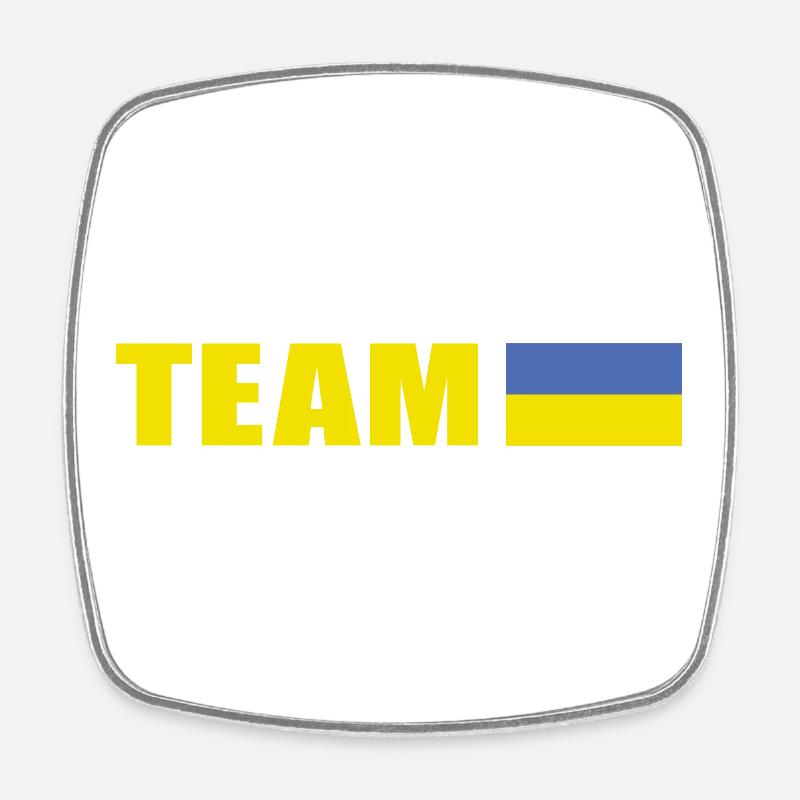 Soutenez l’équipe Ukraine - Magnet carré - blanc