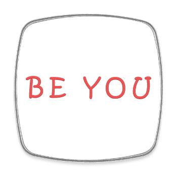 Motif inspirant avec manifestation personnelle - Magnet carré - blanc - Devant