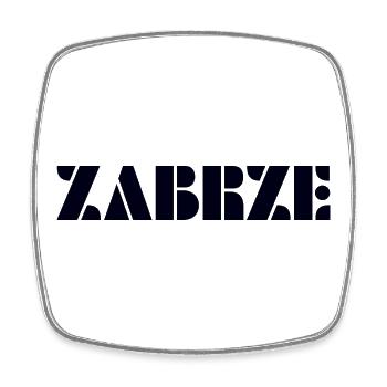 ZABRZE Polska Pologne Pologne - Magnet carré - blanc - Devant