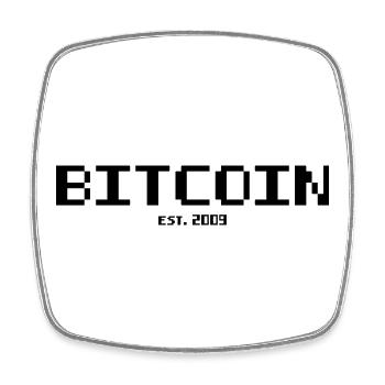 bitcoin est 2009 #2 - Viereckiger Kühlschrankmagnet - Weiß - Vorne