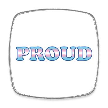 Trans Pride - Transgender-Flagge - Viereckiger Kühlschrankmagnet - Weiß - Vorne