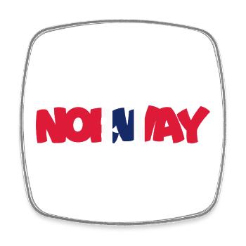 Norway - Norge - Norwegen - Flagge - Skandinavien - Viereckiger Kühlschrankmagnet - Weiß - Vorne