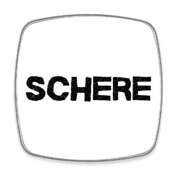 Schere - Jugendwort - Viereckiger Kühlschrankmagnet - Weiß - Vorne