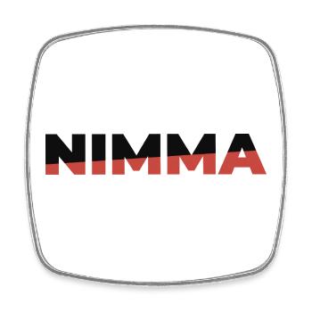 NIMMA - Viereckiger Kühlschrankmagnet - Weiß - Vorne