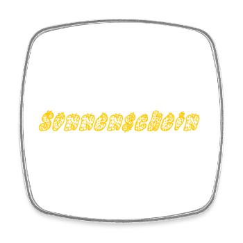 sunshine - Square fridge magnet - white - Front