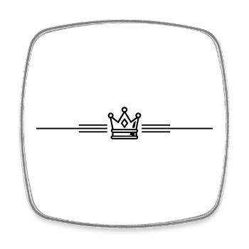 Crown Line - Square fridge magnet - white - Front