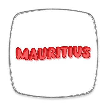 Mauritius als Urlaub - Viereckiger Kühlschrankmagnet - Weiß - Vorne