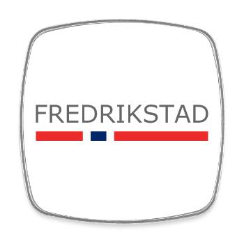 Fredrikstad - Norway - Norge - Norwegen - Square fridge magnet - white - Front