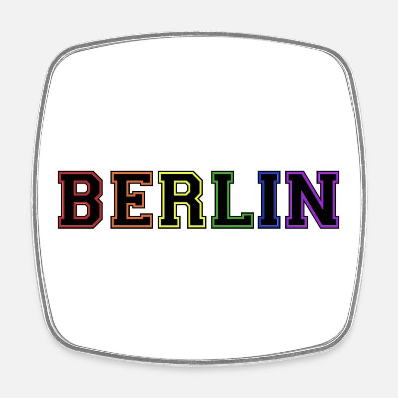 Arc-en-ciel universitaire de Berlin - Magnet carré - blanc