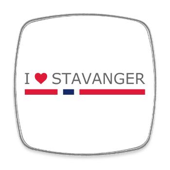 I love Stavanger - Norway - Norge - Norwegen - Viereckiger Kühlschrankmagnet - Weiß - Vorne