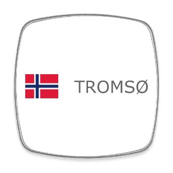 Norway Flag - Tromsø - Norge - Norway - Square fridge magnet - white - Front
