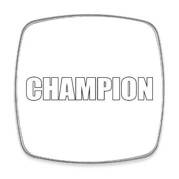 Champion - Square fridge magnet - white - Front