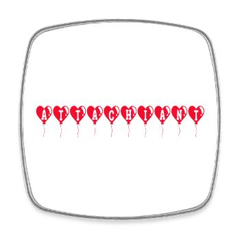 Herzballons binden - Viereckiger Kühlschrankmagnet - Weiß - Vorne