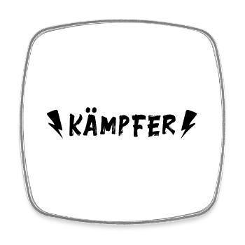 Kämpfer - Glücksbringer - Du schaffst das! - Viereckiger Kühlschrankmagnet - Weiß - Vorne