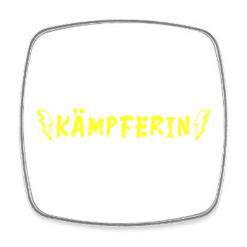 KÄMPFERIN - Viereckiger Kühlschrankmagnet - Weiß - Vorne