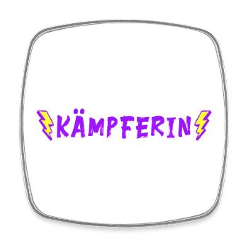 Kämpferin - Glücksbringer - positive Vibes - Viereckiger Kühlschrankmagnet - Weiß - Vorne
