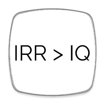 IRR > IQ T shirt für alle Finance Bros - Viereckiger Kühlschrankmagnet - Weiß - Vorne