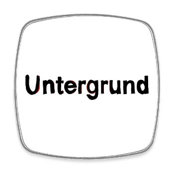 Undergrung hiphop - Viereckiger Kühlschrankmagnet - Weiß - Vorne