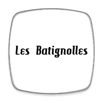 Les Batignolles - Magnet carré - blanc - Devant