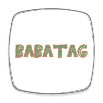 Mount Babatag - Square fridge magnet - white - Front
