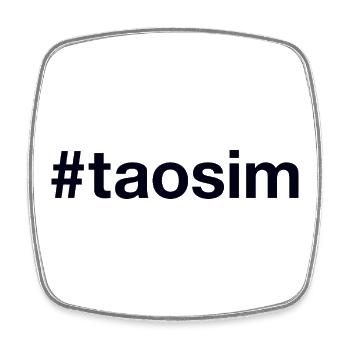 Taoism Hashtag Taoismus - Viereckiger Kühlschrankmagnet - Weiß - Vorne