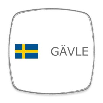 Sweden Flag - Gävle - Sverige - Schweden - Square fridge magnet - white - Front