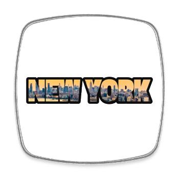 Skyline de New York - Magnet carré - blanc - Devant