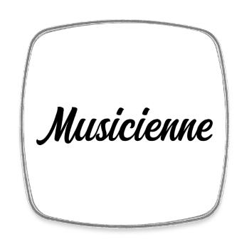 Musiker Künstler Melodie Instrument Leidenschaftlich - Viereckiger Kühlschrankmagnet - Weiß - Vorne
