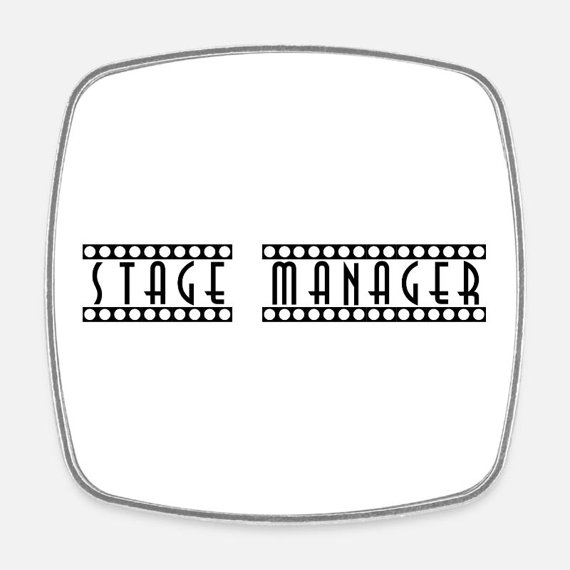 Stage_Manager - Viereckiger Kühlschrankmagnet - Weiß