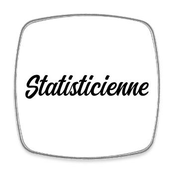 Statisticienne Analyse Données Mathématiques Pro - Magnet carré - blanc - Devant