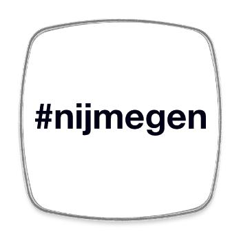 Nimègue, Pays-Bas - Magnet carré - blanc - Devant