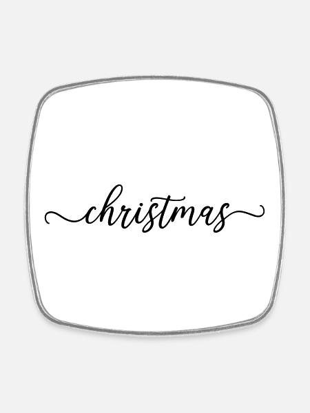 Natale Natale - Calamita quadrata da frigo - bianco