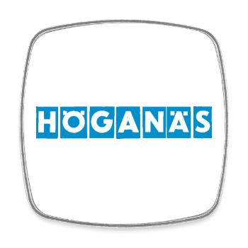 Höganäs Skåne Sky Blue - Square fridge magnet - white - Front