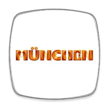 Munich - Square fridge magnet - white - Front