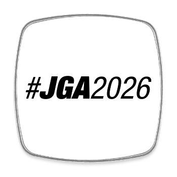 Jga 2026 - Viereckiger Kühlschrankmagnet - Weiß - Vorne