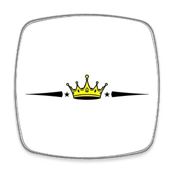 Crown Element - Square fridge magnet - white - Front