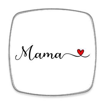 Mama - Viereckiger Kühlschrankmagnet - Weiß - Vorne