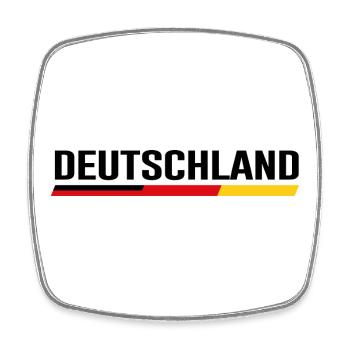 GERMANY – Clean Flag Stripe Design - Square fridge magnet - white - Front