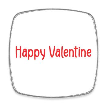Happy Valentine - Square fridge magnet - white - Front