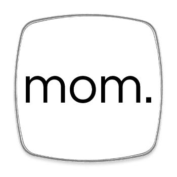 maman. - Magnet carré - blanc - Devant