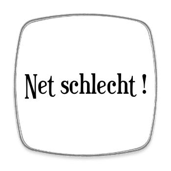 Net_schlecht_logo - Magnet carré - blanc - Devant