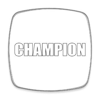 Champion - Square fridge magnet - white - Front