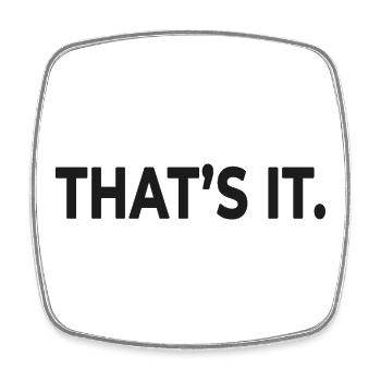 C’EST ÇA. – Design minimaliste et statement - Magnet carré - blanc - Devant