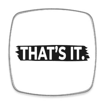 C’EST ÇA. – Typographie minimaliste à déclaration - Magnet carré - blanc - Devant