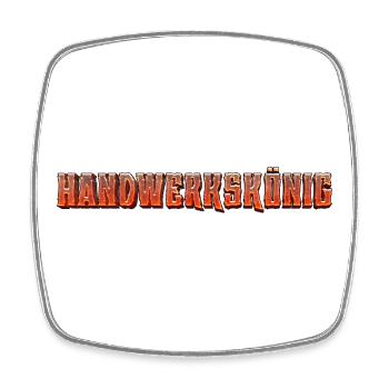 King of Crafts - Square fridge magnet - white - Front