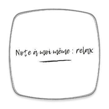 Humor: Anmerkung an mich selbst: Entspann dich - Viereckiger Kühlschrankmagnet - Weiß - Vorne