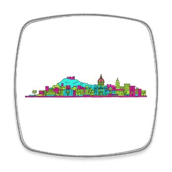 Nice City Skyline Promenade des Anglais Art - Square fridge magnet - white - Front