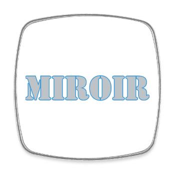 MIRROR - Magnet carré - blanc - Devant