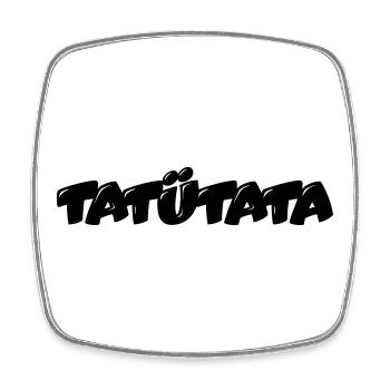 Tatuetata_logo - Square fridge magnet - white - Front