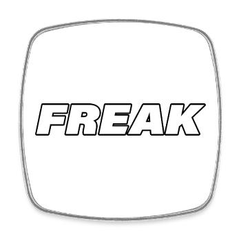 FREAK - Viereckiger Kühlschrankmagnet - Weiß - Vorne